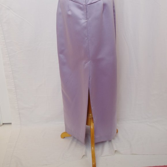 Jessica McClintock Gunne Sax Faux 2 Piece Lilac Satin Gown NEW- Sz. 7/8 - Picture 5 of 14